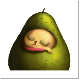 Sleeping avocado Posters and Art